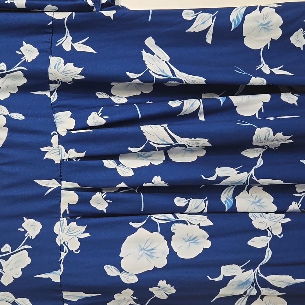 ☀️Best Show Floral Blue White Women's 5XL Short Night Gown - Picture 3 of 9